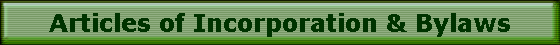 Articles of Incorporation & Bylaws